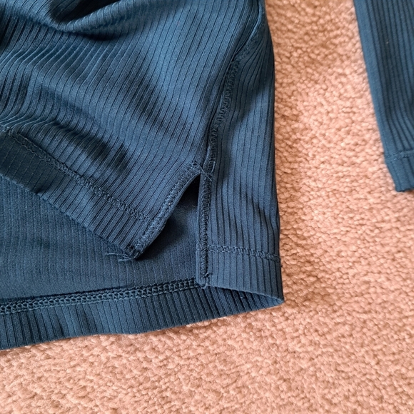 Danskin Active Top Ribbed Women's Large Blue Long Sleeved Crewneck Tee - Picture 13 of 16